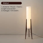 Japanese Wabi Sabi Style Zen Atmosphere Retro New Chinese Style Black Walnut Living Room Bedroom Designer Sofa Floor Lamp