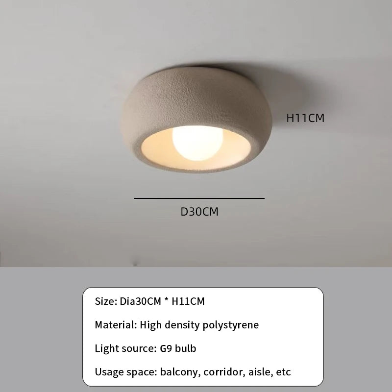 Entrance LED Ceiling Light Wabi Sabi Balcony Hallway Light Laundry Room Corridor Fixture Wardrobe Creative Home Decor Lighting