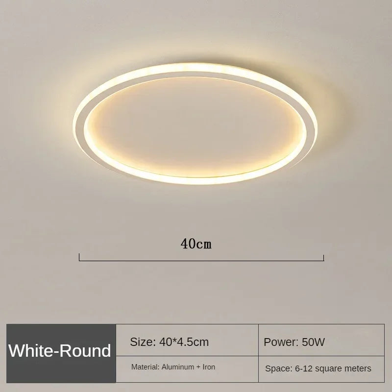 Freja Nordic Geometric Ceiling Light – Ultra-Slim Minimalist LED Flush Mount for Bedrooms & Living Spaces