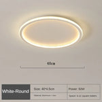 Freja Nordic Geometric Ceiling Light – Ultra-Slim Minimalist LED Flush Mount for Bedrooms & Living Spaces
