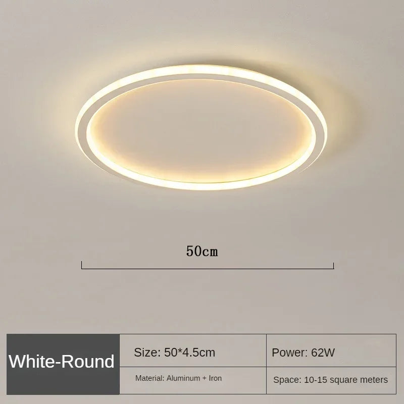 Freja Nordic Geometric Ceiling Light – Ultra-Slim Minimalist LED Flush Mount for Bedrooms & Living Spaces