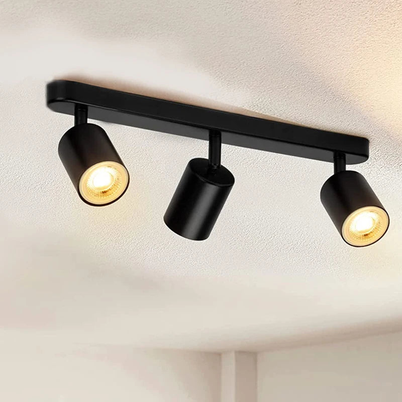 Apex Directional Spotlight – Industrial Matte Black Multi-Head GU10 Ceiling Track Light