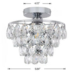 Aveline French Regency Crystal Chandelier – Luxury Gold Semi-Flush Mount Ceiling Light