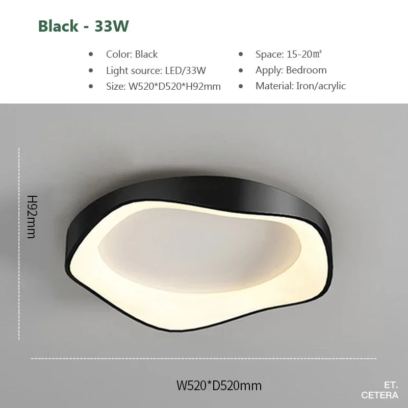 Nova Geometric Overlapping Ceiling Light – Modern Minimalist Acrylic LED Flush Mount