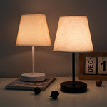 Solid Wood Fabric Usb Small Desk Lamp Bedroom Bedside Lamp Study Dormitory Led Night Light Creative Atmosphere Light Decoration
