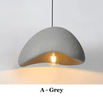 Kira Organic Wabi-Sabi Pendant – Minimalist Textured Travertine-Effect LED Hanging Light