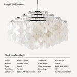 Coquillage Seashell Shell pendant light Danish Vintage Mid-Century CHANDELIER Retro Scandinavian Design Ceiling Lamp fun light