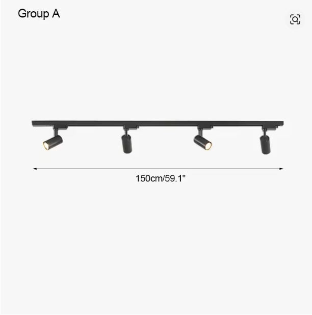 Sora Minimalist Linear Magnetic Pendant – Modular 90-260V Architectural Track Light for Dining & Kitchen Islands