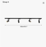 Sora Minimalist Linear Magnetic Pendant – Modular 90-260V Architectural Track Light for Dining & Kitchen Islands