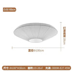 Kumo Pleated Parasol Ceiling Light – Japandi Minimalist Fabric Saucer Semi-Flush Mount