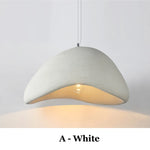 Kira Organic Wabi-Sabi Pendant – Minimalist Textured Travertine-Effect LED Hanging Light