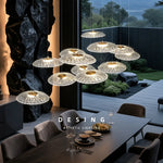 Dining room pendant light Modern villa dining room Kitchen pendant light designer glass Multi-head Hanging Lamp pendant light