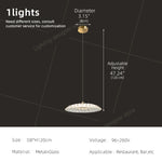 Dining room pendant light Modern villa dining room Kitchen pendant light designer glass Multi-head Hanging Lamp pendant light