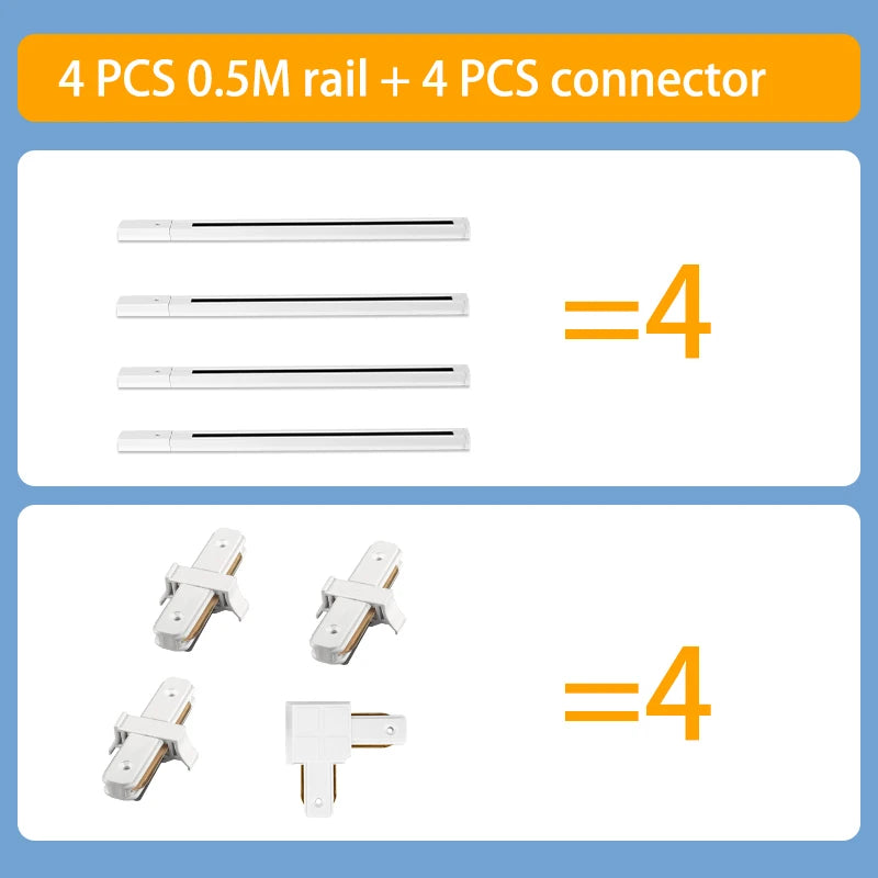 Kuro Modern Architectural Track Lighting – High-Output Aluminum LED Studio Spotlight