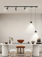 Sora Minimalist Linear Magnetic Pendant – Modular 90-260V Architectural Track Light for Dining & Kitchen Islands