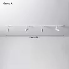 Sora Minimalist Linear Magnetic Pendant – Modular 90-260V Architectural Track Light for Dining & Kitchen Islands