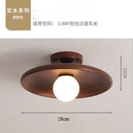 Suri Nordic Wood Flush Mount – Modern Minimalist Geometric LED Ceiling Light