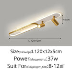 Linea Dual-Zone Track Light – Minimalist LED Long Strip Ceiling Chandelier with Spotlights