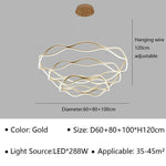 Aria Continuous Double-Wave Chandelier – Luxury Matte Black Ribbon LED Pendant Light