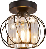 Prisma Twirl Crystal Chandelier – Luxury Geometric Semi-Flush Mount Ceiling Lamp