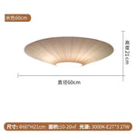 Kumo Pleated Parasol Ceiling Light – Japandi Minimalist Fabric Saucer Semi-Flush Mount