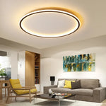 Freja Nordic Geometric Ceiling Light – Ultra-Slim Minimalist LED Flush Mount for Bedrooms & Living Spaces