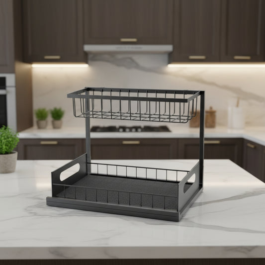2-Tier Under-Sink Organizer for Small Kitchens
