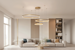 Aurelia Halo Chandelier - Gold - Scandinavian Living Room