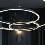 Aero Cascade Halo Chandelier close-up detail shot