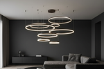 Aurelia Halo Chandelier - Black - Moody Living Room