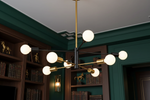 Helios Sputnik Chandelier - Black Gold - Art Deco Study