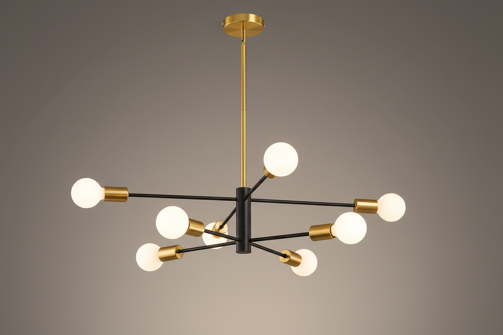 Helios Sputnik Chandelier - Black Gold - Studio